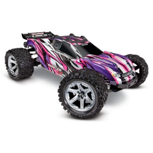 Traxxas Rustler 4x4 VXL 2.0 1/10 + TSM (stabilizacja) - kolorystyka różowa