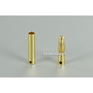 Złącze GOLD Ø 4.0mm złocone - wtyk / gniazdo