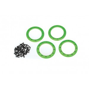 TRAXXAS - pierścienie obręczy Beadlock 2.2" - zielone aluminium