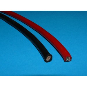 Przewód silikonowy 5mm² / 1mb (czarny + czerwony).